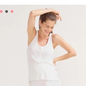 Hatch Ivory Maternity and Nursing Tank Top
